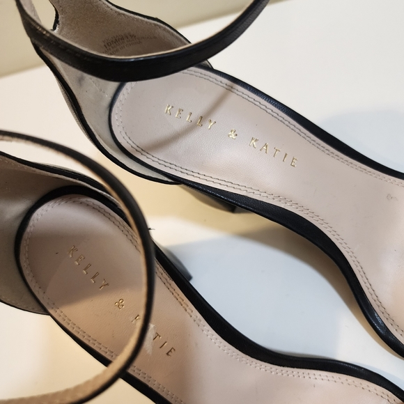 Kelly and Katie women's black block heels open toe strappy sandals size… - Picture 7 of 12